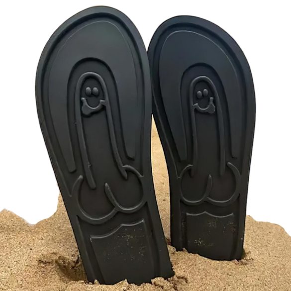 Flip-Flops mit Fußmassage-Noppen - Schwarz - 44/45