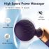 Gekrümmter, akkubetriebener Massage-Vibrator (schwarz)