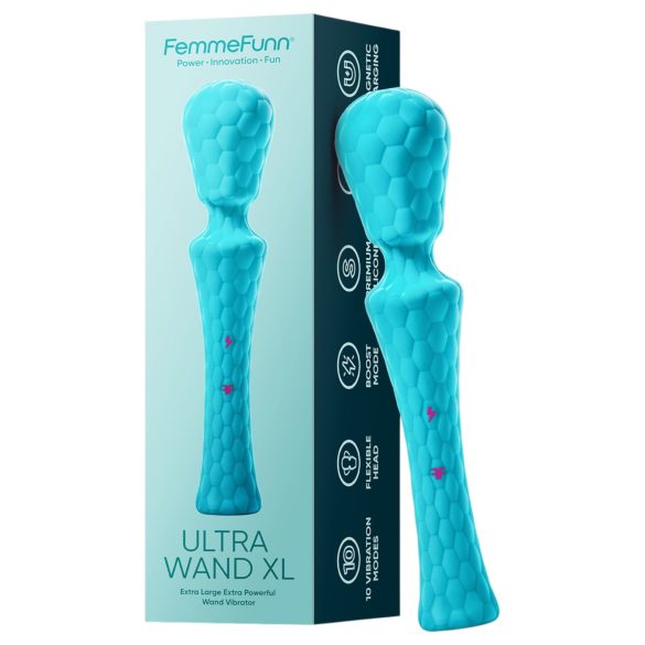 FemmeFunn Ultra Wand XL - Premium Massagestab Vibrator (Türkis)