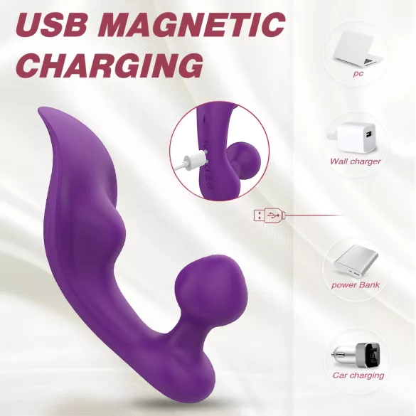 Sex HD Chomper - wasserdichter Klitoris- und Analvibrator (lila)