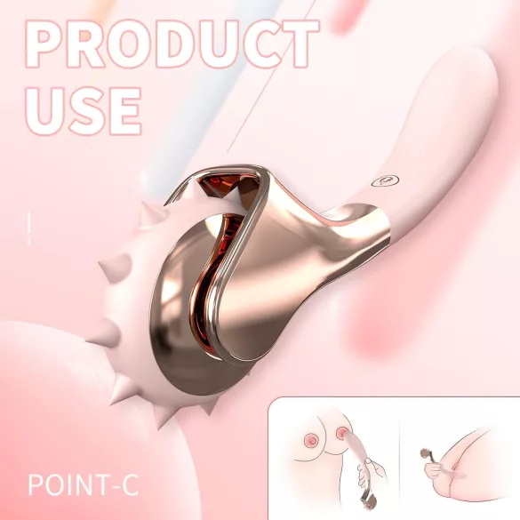 Sex HD - Wiederaufladbarer, wasserdichter Vibrator & Stimulationsrad (pink)