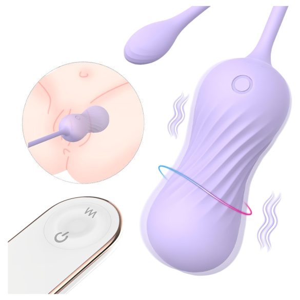 Sex HD Twist Egg - stoßender vibrierender Eier (lila)