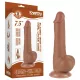 Lovetoy Sliding-Skin - Doppelschicht-Dildo mit Hoden - 19,5cm (natur)