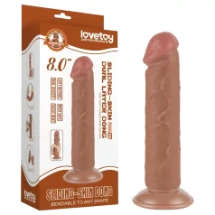   Lovetoy Sliding-Skin - zweischichtiger Saugnapf-Dildo - 20cm (natur)
