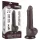 Lovetoy Sliding-Skin - zweischichtiger Hoden-Dildo - 19,5cm (braun)
