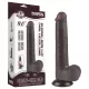 Sliding-Skin - Dildo mit Saugnapf und Doppelstruktur - 20,8 cm (braun)