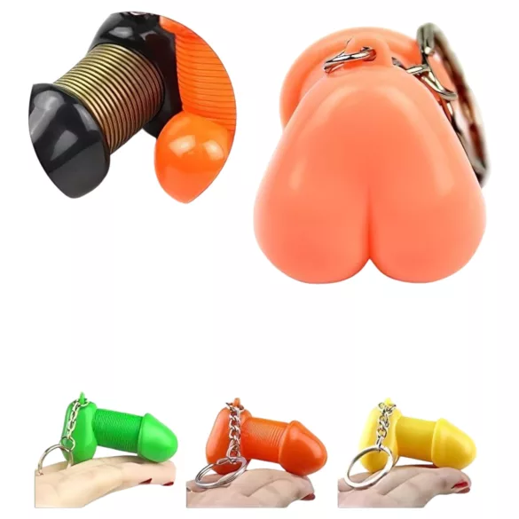 Roomfun - lustiger Penis-Schlüsselanhänger, erotisches Geschenk (lila)