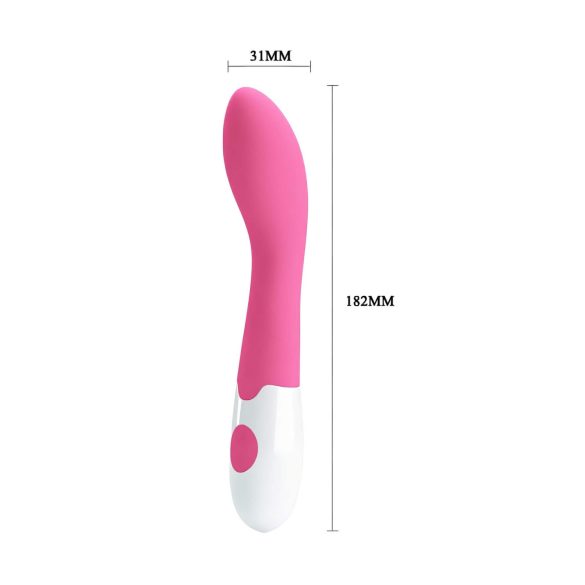 Pretty Love Bishop - Wasserfester G-Punkt-Vibrator (pink-weiß)