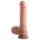 Dual Density - naturgetreuer Dildo mit Saugnapf und Hoden - 20 cm (natur)