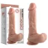Dual Density - naturgetreuer Dildo mit Saugnapf und Hoden - 20 cm (natur)