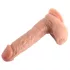 Dual Density - naturgetreuer Dildo mit Saugnapf und Hoden - 20 cm (natur)