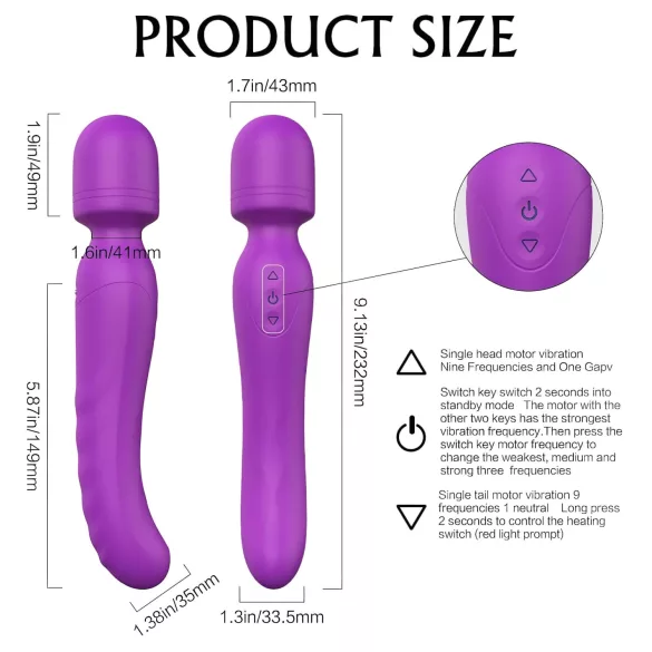 Sex HD Iris - 2-motoriger Erwärmungs-Massagevibrator (lila)