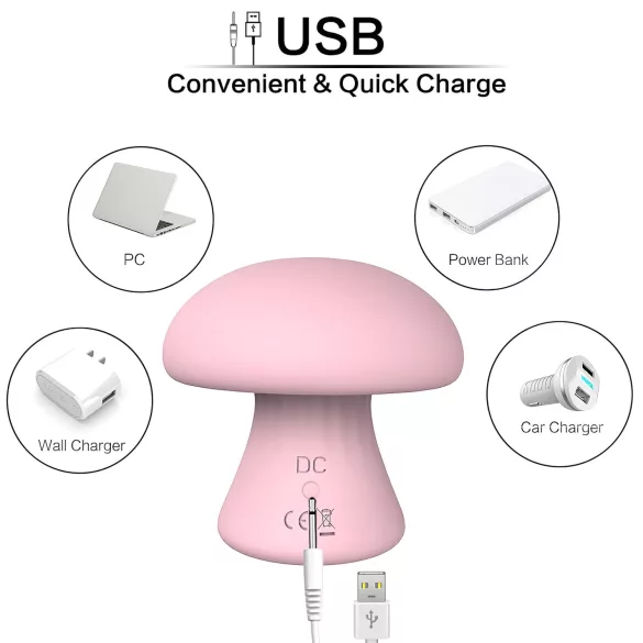 Magic Mushroom - wiederaufladbares Gesichtsmassagegerät (pink)