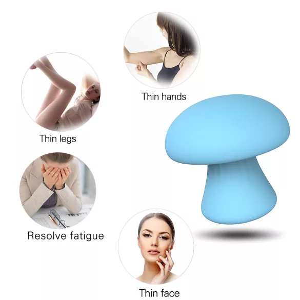 Magic Mushroom - wiederaufladbarer Gesichts‑Vibrator (blau)