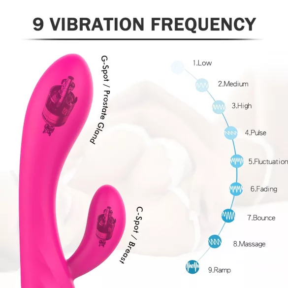 Sex HD Muses - Akku, wasserdichter Heizvibrator (pink)