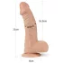 Lovetoy Real Extreme - Dildo mit Saugnapf - 23 cm (naturfarben)