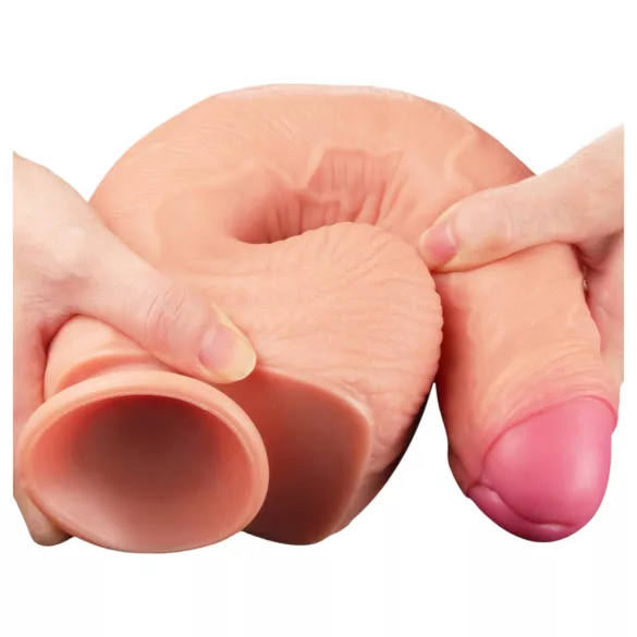 Lovetoy Nature Cock - zweischichtiges realistisches Dildo - 28cm (natur)