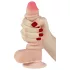 Lovetoy Sliding-Skin - doppelter Dildo - 18cm (natur)