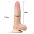 Lovetoy Sliding-Skin - doppelter Dildo - 18cm (natur)