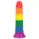Lovetoy Prider 7.0 - realitätsnaher Dildo - 19 cm (Regenbogen)
