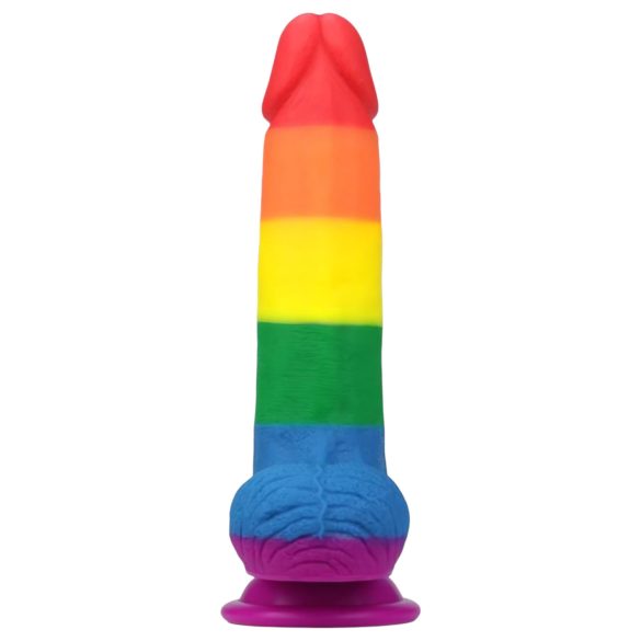 Lovetoy Prider - realistisch mit Hoden Dildo - 20cm (Regenbogen)