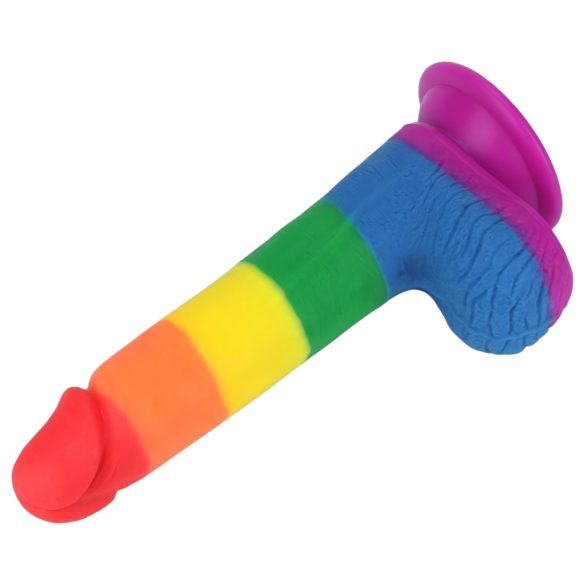 Lovetoy Prider - realistisch mit Hoden Dildo - 20cm (Regenbogen)