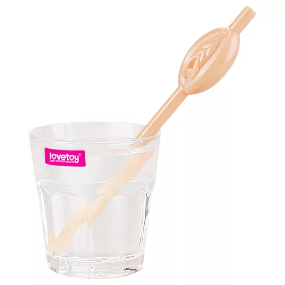 Lovetoy - Trinkhalm in Penisform, Zubehör für den Junggesellinnenabschied (natur)