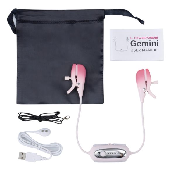 LOVENSE Gemini - Intelligente, vibrierende Brustwarzenklemmen (pink)