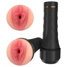   Tracy's Dog Cup - lebensechter Masturbator in Vaginaform (schwarz/hautfarben)