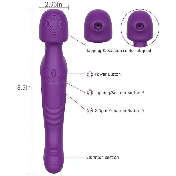 Tracy's Dog Wand - pulsierender Massagevibrator (lila)