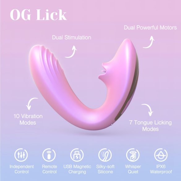 Tracy's Dog OG Lick - G-Punkt Vibrator & Klitoris-Stimulator (Pink)