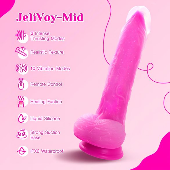 Tracy's Dog Jelivoy-Mid - realistischer Vibrator - 20 cm (pink)
