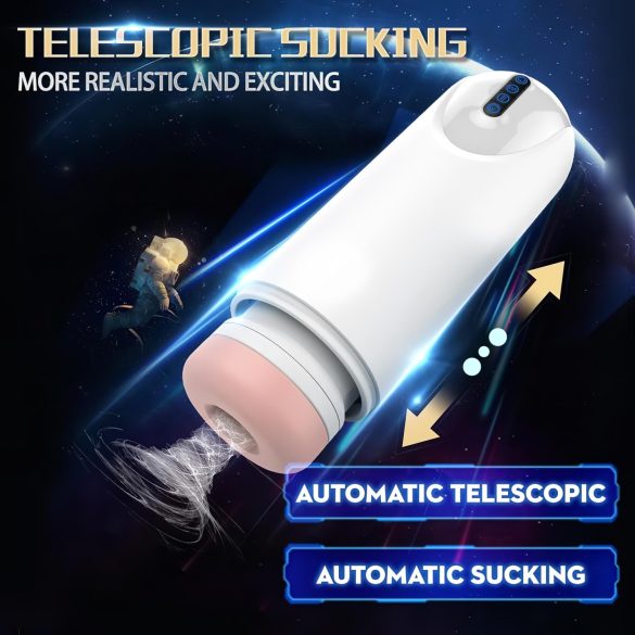 Leopard - Auf-Ab Vibrationsmasturbator (weiß)