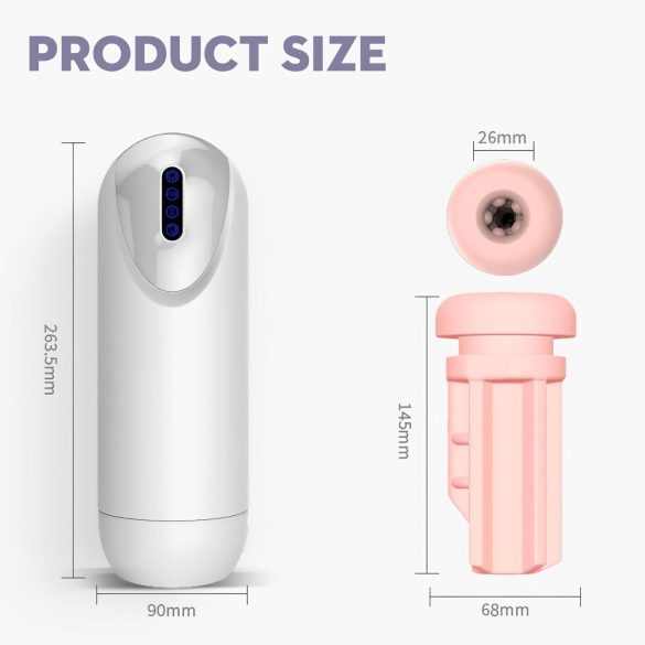 Leopard - Auf-Ab Vibrationsmasturbator (weiß)