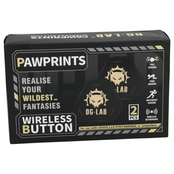 DG-LAB PawPrints - kabelloser Sensorknopf (schwarz) - 2 Stk.
