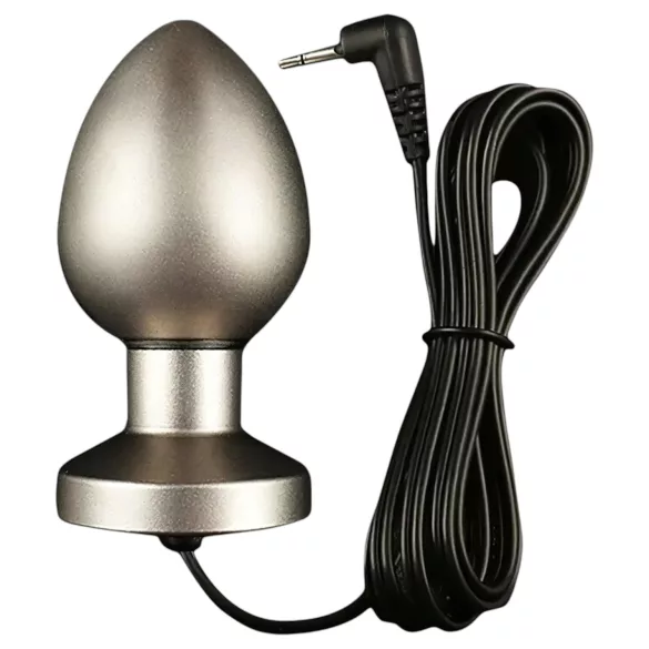 DG-LAB Matte Steel - zweipoliger Stahl-Elektro-Analkegel (silber)
