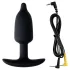 DG-LAB - bipolare, leitfähige Silikon-Elektro-Anal-Plug (schwarz)