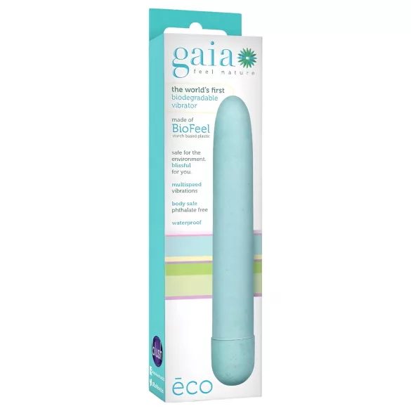 Gaia Eco L - umweltfreundlicher Stabvibrator (blau) - groß