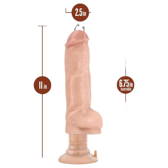 Blush Bad Boy – Vibrator mit Piercing, 17 cm, natur