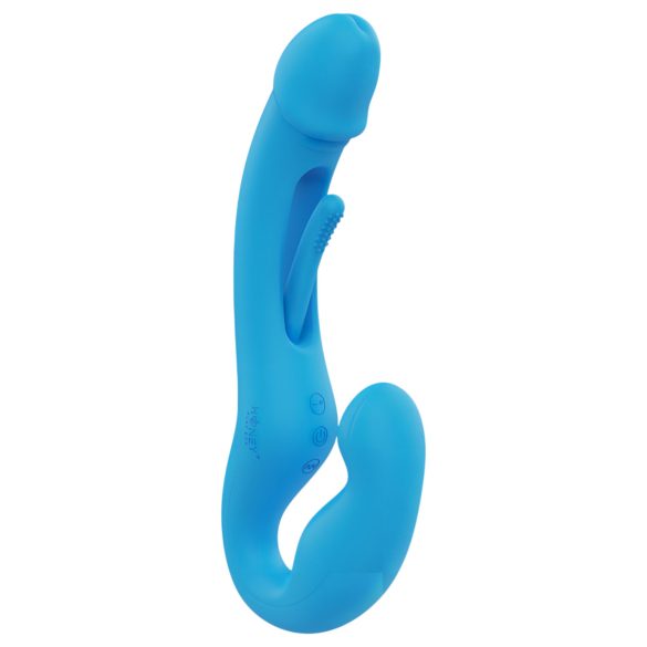 Honey Play Box Harmony Duo - Intelligenter Auflege-Vibrator mit Zunge (blau)