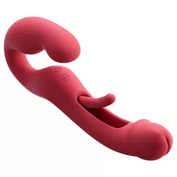 Honey Play Box Harmony Duo - App-gesteuerter umschnallbarer Zungenvibrator (rot)