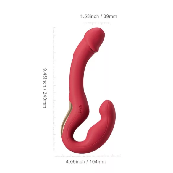 Honey Play Box Harmony Duo - App-gesteuerter umschnallbarer Zungenvibrator (rot)