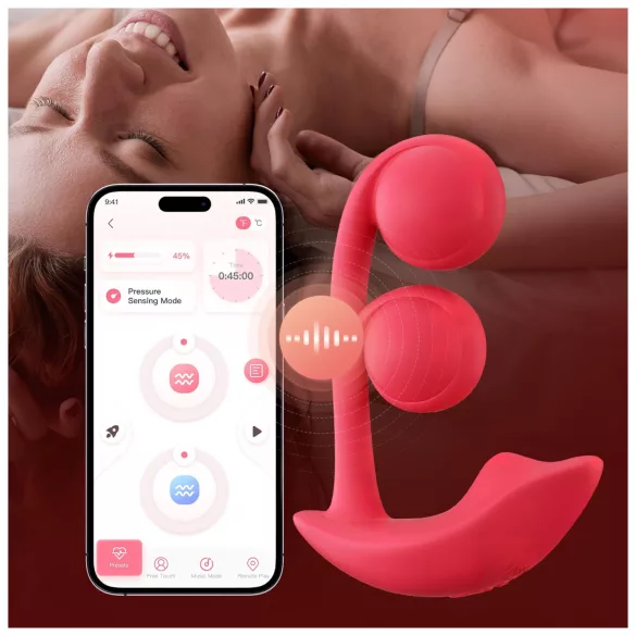 Honey Play Box Melody - App-gesteuerter Perl-2-in-1-Vibrator (rot)