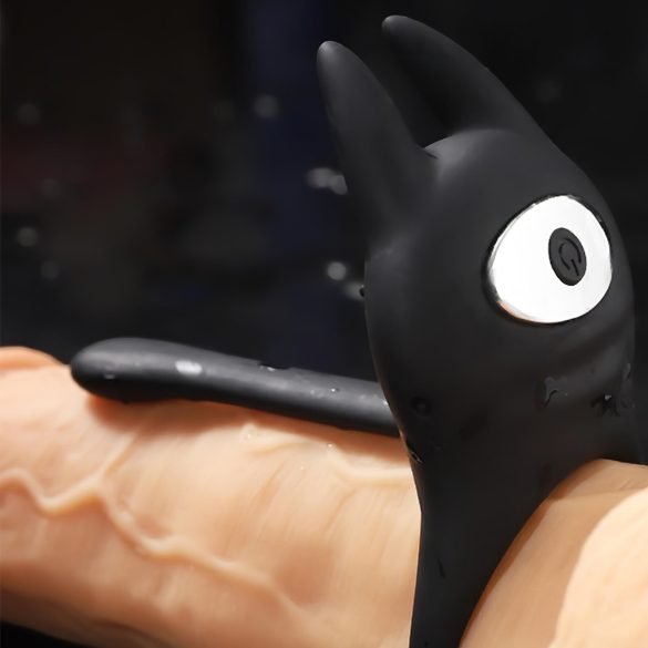 AlvUp - Vibrations-Penisring mit Klitorisstimulator (schwarz)