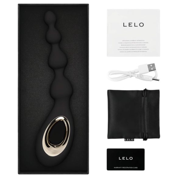 LELO Soraya Beads - Wiederaufladbarer, wasserdichter Analvibrator (schwarz)