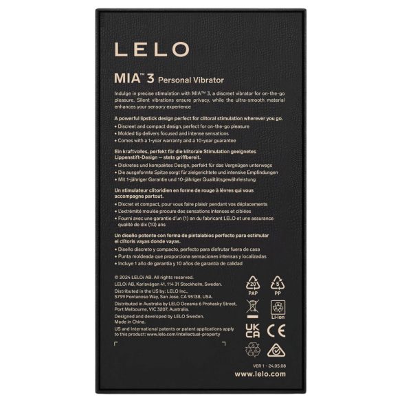 LELO Mia 3 - Reise-Lippenstift-Vibrator (rosa)