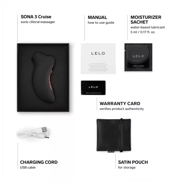 LELO Sona 3 Cruise - Schallwellen-Klitorisstimulator (Schwarz)