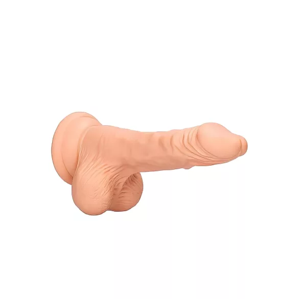 RealRock Dong 7 - Lebensechter Dildo mit Hoden (17cm) - Natur