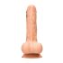 RealRock Dong 8 - naturgetreuer, realitätsnaher Dildo mit Hoden (20 cm) - hautfarben