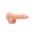 RealRock Dong 8 - naturgetreuer, realitätsnaher Dildo mit Hoden (20 cm) - hautfarben